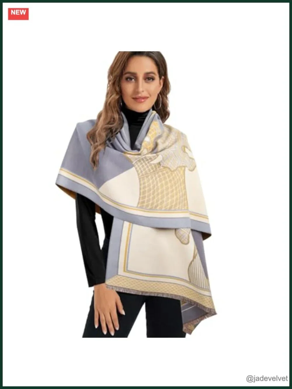 Pashmina Silky Shawl Wrap Poncho Cape Cashmere Feel